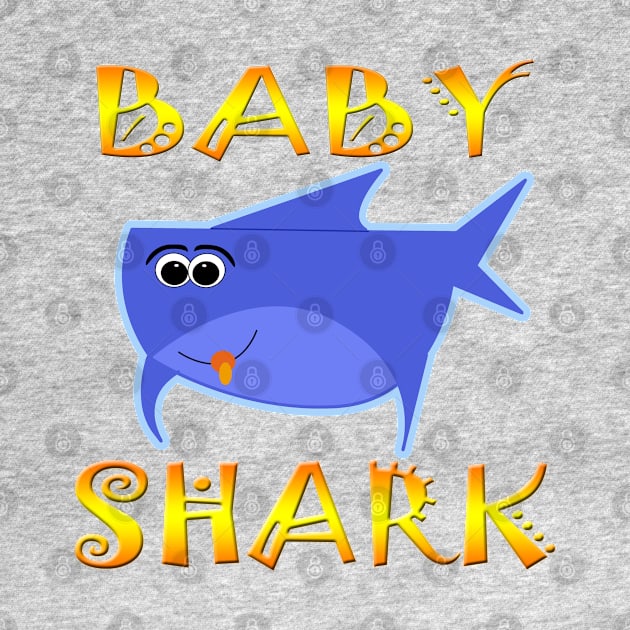 Funny Baby Shark Design by werdanepo